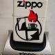 Zippo upaljac logo beli
